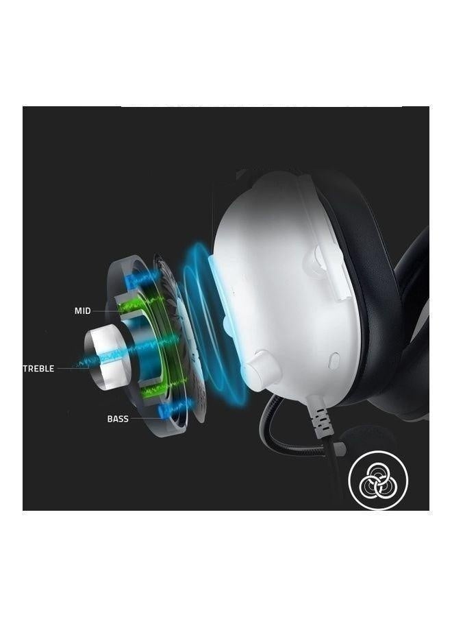 سماعة لعب: صوت محيطي 7.1 - محرك 50 مم - وسائد أذن من الإسفنج الميموري - متوافقة مع PC، Mac، PS4، PS5، Switch، Xbox One، Xbox Series X|S، الأجهزة المحمولة - منفذ صوت 3.5 مم - أبيض - Image 2